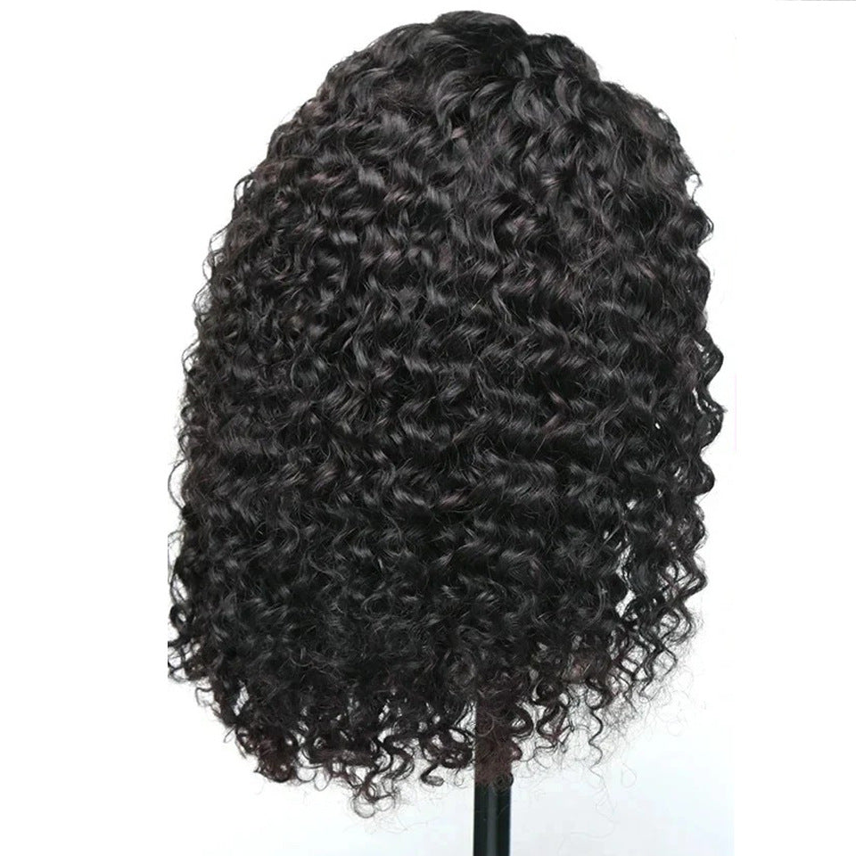 Yoyo Crown 13×4 Curly Human Hair Lace Front Bob Wig