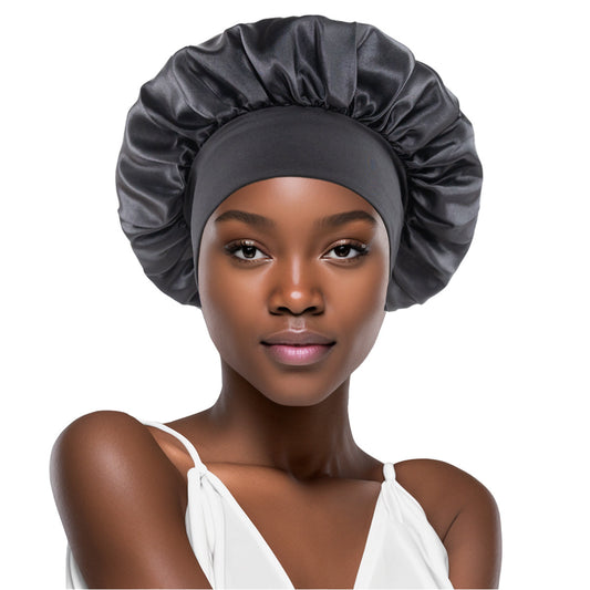 Yoyo Crown Satin Wide-Brim Sleep Cap