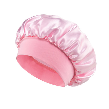 Yoyo Crown Satin Wide-Brim Sleep Cap