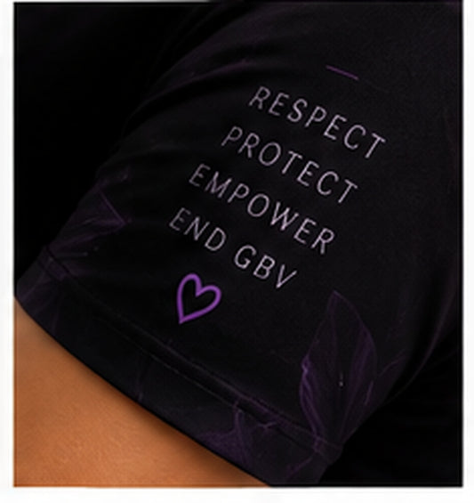 No Excuse for Violence shirt, sleeve detail