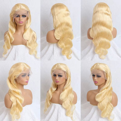 360 Lace Frontal Wig 613 Blonde 13X4 13X6 Body Wave Lace Front Wig Preplucked Brazilian Lace Front Human Hair Wigs 30 32 38 Inch
