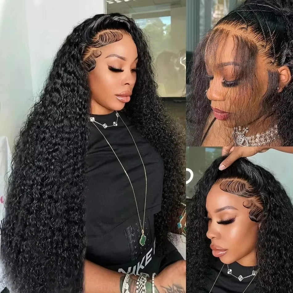 13X6 Hd Lace Frontal Wigs Loose Deep Wave Wigs Brazilian Women Curly Human Hair 30 40 Inch Deep Water Wave 13X4 Lace Front Wig