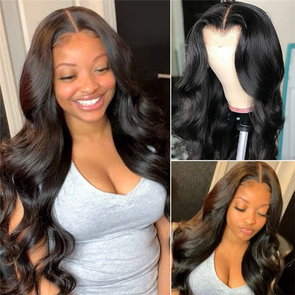 Deep Wave Long Wig with Bangs – Brown & Black, Heat Resistant