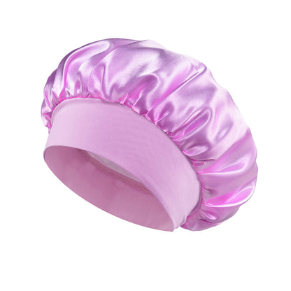 Yoyo Crown Satin Wide-Brim Sleep Cap