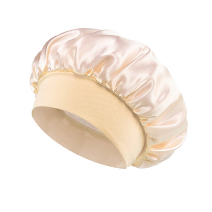 Yoyo Crown Satin Wide-Brim Sleep Cap