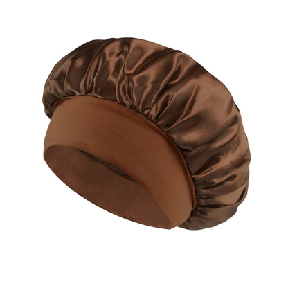 Yoyo Crown Satin Wide-Brim Sleep Cap