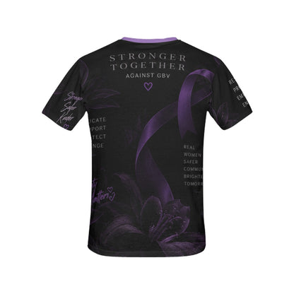 No Excuse for Violence shirt, back view