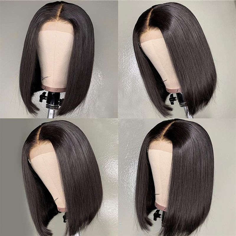 Middle Part Bob Lace Front Wig for Black Women