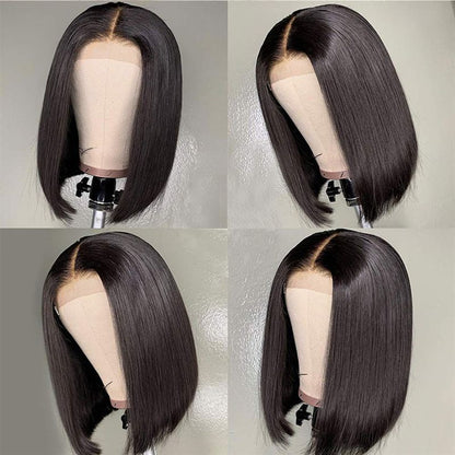 Middle Part Bob Lace Front Wig for Black Women