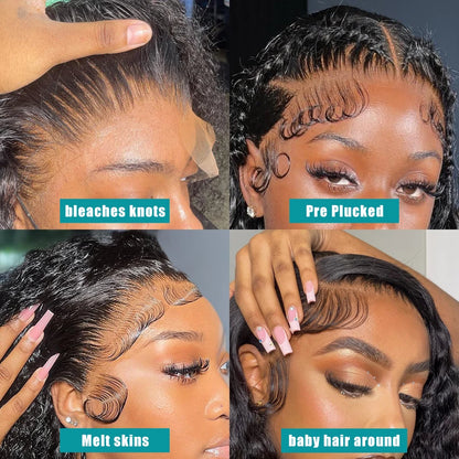 13X6 Hd Lace Frontal Wigs Loose Deep Wave Wigs Brazilian Women Curly Human Hair 30 40 Inch Deep Water Wave 13X4 Lace Front Wig