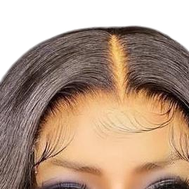 Yoyo Crown black big wave wig featuring a natural-looking lace part and delicate baby hairs for a realistic finish