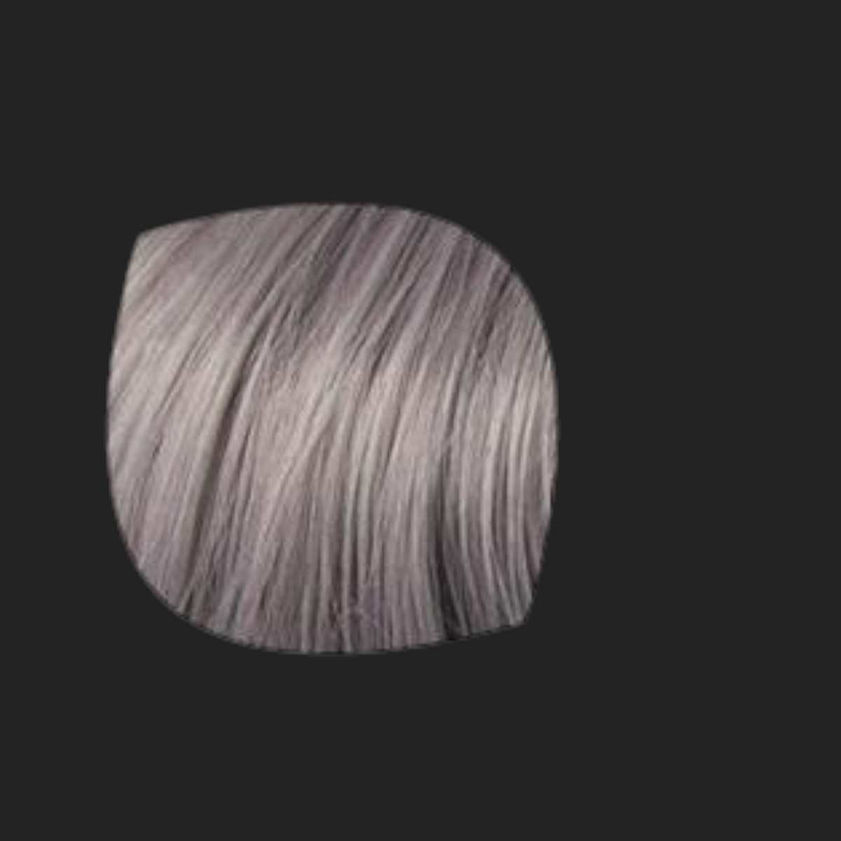 Yoyo Crown long curly lace wig in a light grey shade with voluminous waves and a natural texture